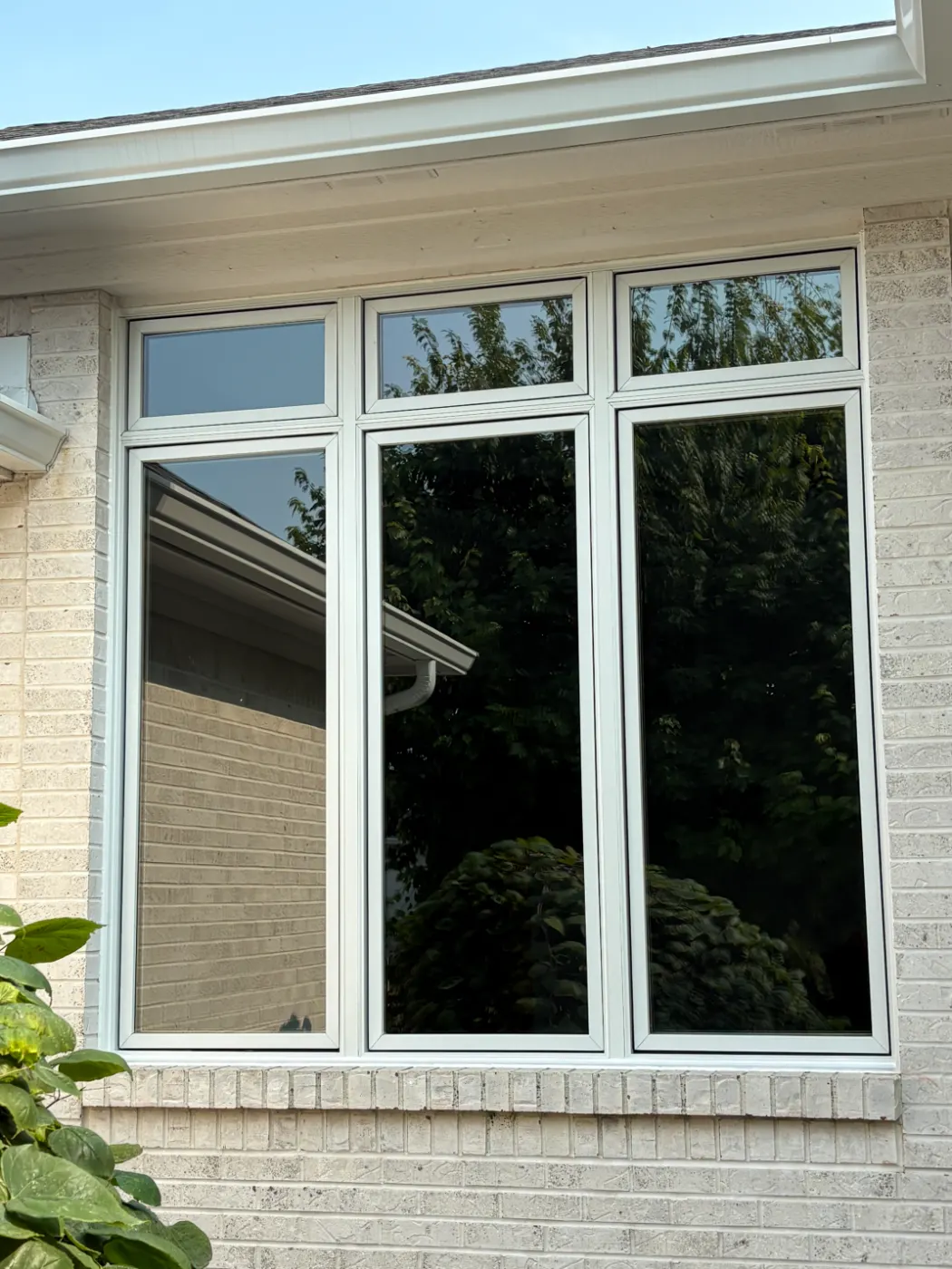 Storm-damaged window documented in New Palestine